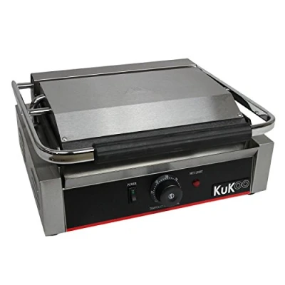 Imagen de KuKoo Sandwichera para Bocadillos Sándwich Toast Hamburguesa y Verduras con 2 Planchas Resistentes a Rasguños Maquina Hacer Sandwich Bandejas Colectoras de Aceite +Cepillo Limpieza GRATIS