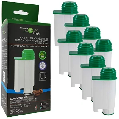 Imagen de FilterLogic CFL 902B Paquete de 8 Filtro agua compatible con Saeco Gaggia Philips CA6702/10 CA6702/00 CA6702 RI9113/60 Brita Intenza+ Cartucho filtrante para Máquina Cafetera café y espresso