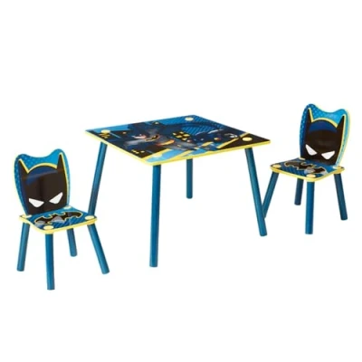 Imagen de Batman Conjunto Infantil de Mesa y Dos sillas, Blue, Table 63cm x 52.5cm