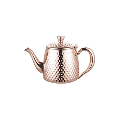 Imagen de Café Olé Tetera, Serie Sandringham, 18oz, 500ml, Acero Inoxidable 18/10, Acabada en Cobre, Pulida a Espejo, SDT 018CU