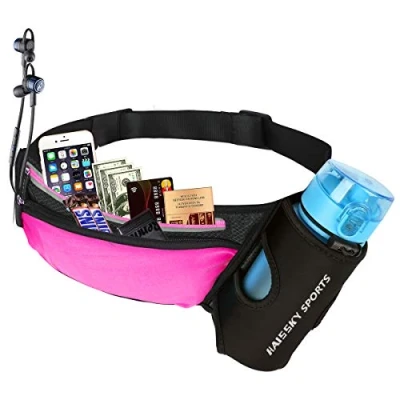 Imagen de Riñonera Deportivo Cinturón Running Belt con Botella Agua Bolsa Impermeable, Conveniente Para iPhone 8/8 plus/X/XS/XS MAX/XR, Deportes Al Aire Libre Fitness Senderismo, Ciclismo, Jogging, Caminar