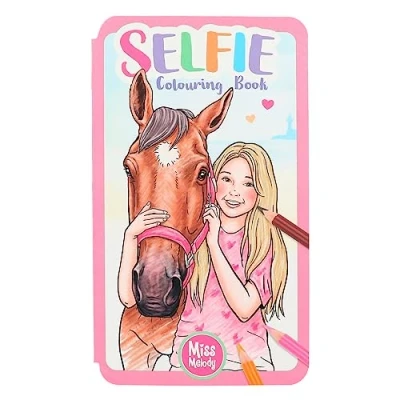 Imagen de Depesche 12490 Miss Melody Libro para Colorear Selfie con Divertidos Motivos de Caballos, 30 páginas, Incl. Pegatinas
