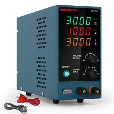 Imagen de Fuente de alimentación banco HANMATEK HM310 laboratorio conmutación regulada Ajustable desde 30V / 10A Pantalla LED 4 dígitos