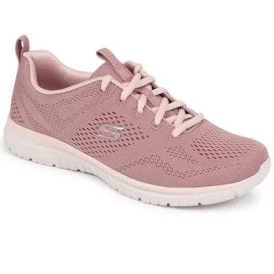 Imagen de Skechers Virtue Kind Favor, Zapatillas Mujer, Malla Malva Ribete Rosa, 35 EU