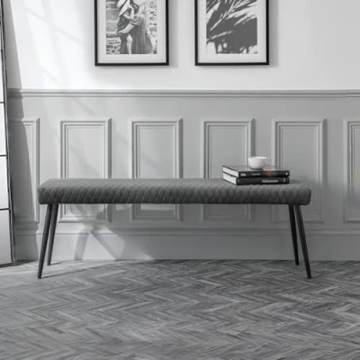 Imagen de Julian Bowen Banco con respaldo bajo Luxe, gris