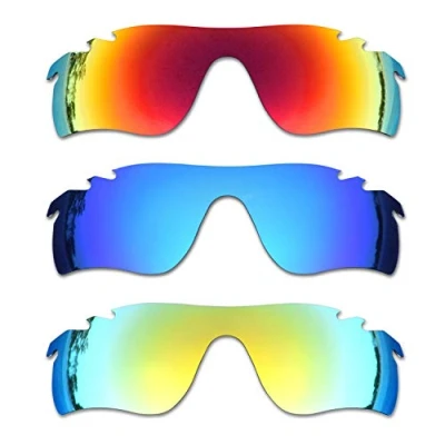 Imagen de SOODASE Para Oakley Radarlock Path Vented Gafas de sol Rojo/Azul/Dorado Lentes repuesto polarizadas