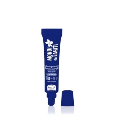 Imagen de Helan, Monöi de Tahiti Bálsamo Labial Antiarrugas Protección Solar 30, con Ácido Hialurónico, Vitamina e y Manteca Karité Filtro UV IR Impermeable, 15 ml