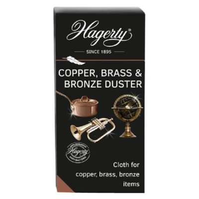 Imagen de HAGERTY Copper, latón y bronce plumero, paño de pulido, protección antioxidante, para jarrones, vajilla cobre, artículos decoración, instrumentos musicales, etc., 36 x 55 cm