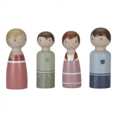 Imagen de Set Familia Rosa Casa Muñecas Little Dutch