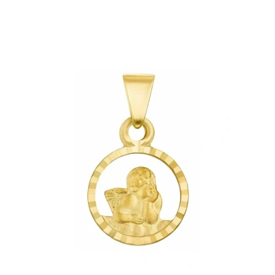 Imagen de Amor Colgante motivo, unisex señoras caballeros, 1,4 cm, oro, ángel, Viene en caja de regalo joyería, 2013400