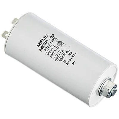 Imagen de Condensador de Arranque del Motor Miflex, 20 µF, 450V, 40 x 83 mm, Conector M8