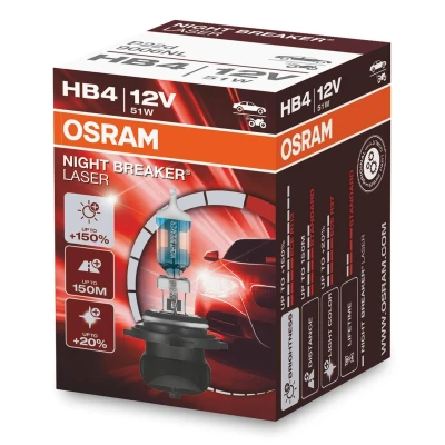 Imagen de OSRAM 9006NL Lámpara, faro de carretera HB4 12V 51W 4200K Halógena VOLKSWAGEN: Golf 6, 5, Passat B6 Berlina, BMW: 3 Coupé, 5 Berlina