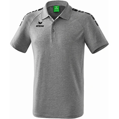Imagen de erima 2111907 Polo, Unisex niños, Gris Jaspeado/Negro, 140