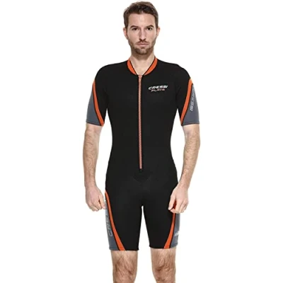 Imagen de Cressi Playa Man Shorty Wetsuit Traje Monoshort sin Capucha en Neopreno 2.5mm Biforrado para Hombre, Men&#039;s, Negro/Gris, XS/1