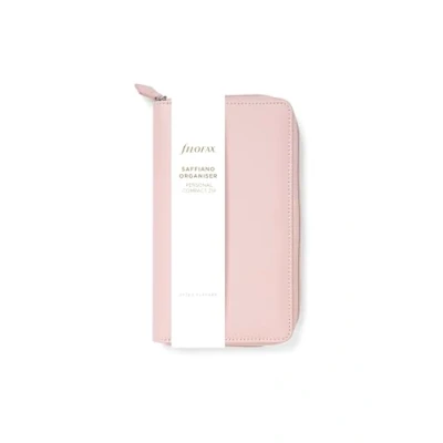 Imagen de Filofax Organizador personal compacto Saffiano con cremallera, color rubor