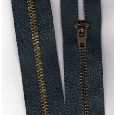Imagen de Cremallera para vaqueros y pantalones (18 cm), color azul marino