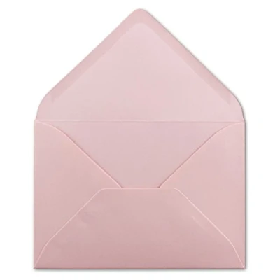 Imagen de Sobres DIN C6, 50 unidades, 11,4 x 16,2 cm, 120 g/m², para cartas, sin ventana, invitaciones de tu agente Glüxxx, color rosa