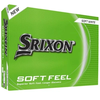 Imagen de Srixon Soft Feel_14 Pelotas de Golf ultrasuaves y duraderas Trayectoria Estable Giro controlado Sensación Control Premium Alrededor del Green Amarillo/Blanco