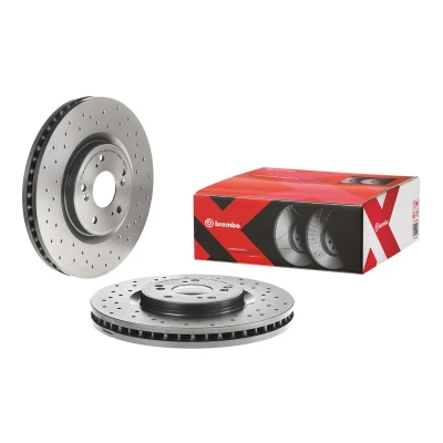 Imagen de BREMBO 09.B269.1X Disco de freno 320 32 5 perforado/ventil. int. revestido altamente carbonizado con tornillos HONDA: ACCORD 8, 8 Kombi