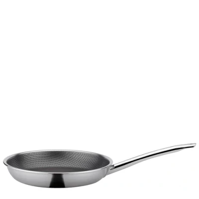 Imagen de Spring Vulcano Cut Resist PURE, Ø 20 cm, acero inoxidable, antiadherente, 100% libre de PFAS, apta para inducción, 5 capas material multicapa, resistente a los arañazos, horno