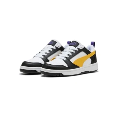 Imagen de Puma Rebound V6 Unisex Zapatillas para niños, Talla: 37, Black/yellow sizzle/white Zapatos