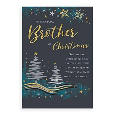 Imagen de Piccadilly Greetings Tarjeta de Navidad clásica para hermano 9 x 6 pulgadas Regal Publishing,C85367