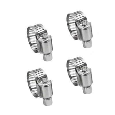 Imagen de 4 Pcs Abrazaderas de Manguera, Acero Inoxidable, Ajustable Clips, 10 16mm Ductos para Fijacción Mangueras Tubería Agua