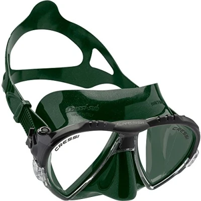 Imagen de CRESSI Matrix Mask Máscara de Buceo y Snorkeling, Unisex Adulto, Verde/Verde