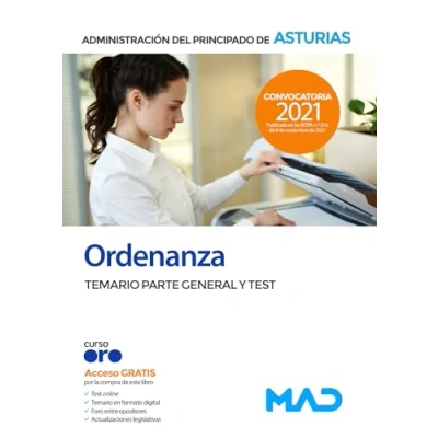 Imagen de Ordenanza de la Administración del Principado Asturias. Temario y test Parte general