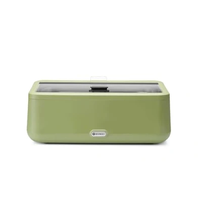Imagen de HENDI Calentador de alimentos, UNIQ, servidor exhibidor buffet, Chafing dish, calientaplatos, eléctrico, sistema Baño María, 12,5L, 220V, 700W, 608x460x(H)245mm, acero inoxidable, Alu, PP, verde