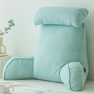 Imagen de CLEMMO Almohada Lectura Cómoda,Cojín de Lectura,Cojín Apoyo Trasero Desmontable,con apoyabrazos,Funda Lavable,Ideal como Respaldo para Leer o Jugar