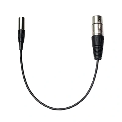Imagen de Cable de Audio, aleación Zinc Mini XLR 3 Pines Macho a Hembra Papel Aluminio blindado Cobre Audio