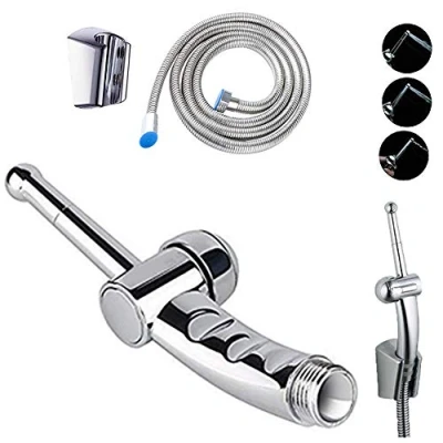 Imagen de Manguera de ducha 59 pulgadas para baño portátil con juego limpieza enema