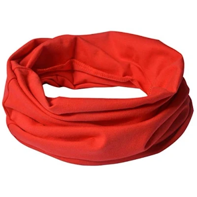 Imagen de Miobo Práctico cuello redondo para niños, pañuelo de algodón: versátil y cómodo (L, Rojo)