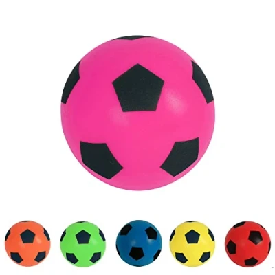 Imagen de HTI Fun Sport Softball Balón de fútbol Espuma para Interiores/Exteriores, Pelota Horas diversión, Adultos, niños y niñas Todas Las Edades (Rosa)