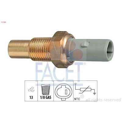 Imagen de FACET 7.3184 Sensor de Temperatura del Refrigerante Made in Italy OE Equivalent negro TOYOTA: Celica VI Coupé, Land Cruiser Prado 90