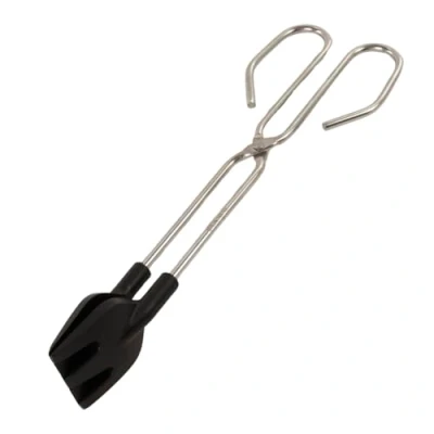 Imagen de Fackelmann Food&amp;More Tenacillas cocina acero inoxidable con palas de silicona, colores surtidos, 25x8x8 cm, 1ud/s, Nylon, 25 cm