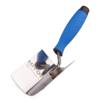 Imagen de MIVOS Llana para esquinas 120 x 95 mm redonda bordes interiores de acero inoxidable y exteriores con empuñadura suave