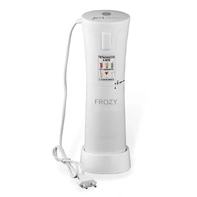 Imagen de MACOM Just Kitchen 861 Frozy Ice Crusher Trituradora de Hielo eléctrica para Granito y cóctel, 30 W, Plástico, Color Blanco