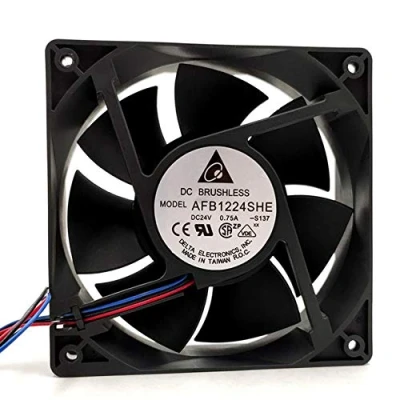 Imagen de AFB1224SHE 12038 DC24V 0.75A large air flow server inverter axial cooling fan
