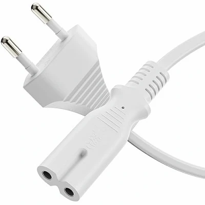 Imagen de Sonero® Euro Cable de Red, alimentación para electrodomésticos, Enchufe a IEC C7, 2,00m, Blanco