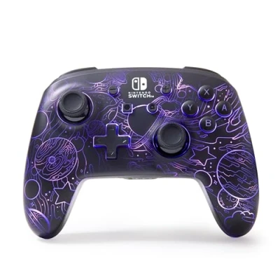 Imagen de Mando inalámbrico mejorado PowerA para Nintendo Switch con Lumectra Vórtice galáctico