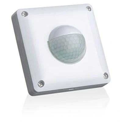 Imagen de SEBSON Detector de Movimiento Exterior IP65, Montaje Empotrado en Pared, LED Adecuado, Sensor Infrarrojos, Programable, Alcance 10m / 190 Instalación 53x53x23mm