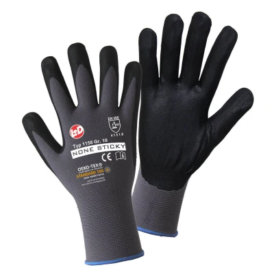 Imagen de L+D 1158 8 Guantes de protección negro Nylon, Elastano