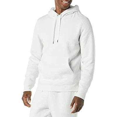Imagen de Amazon Essentials Sudadera de Forro Polar con Capucha (Disponible en Tallas Grandes) Hombre, Blanco, XL