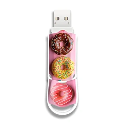 Imagen de Integral 128GB Rosquillas Xpression USB 3.2 Gen 1 Flash Drive diseño Elegante Ideal para Almacenamiento &amp; Copia de Seguridad Estudios, Trabajo Ocio Idea Regalo Divertida Original