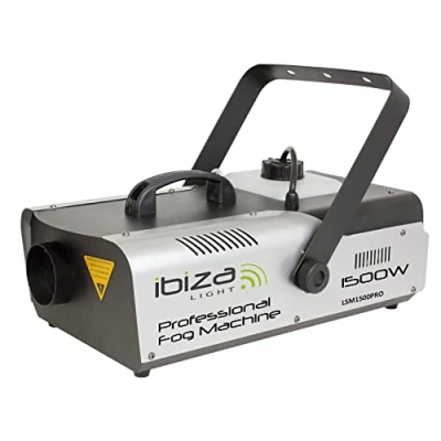 Imagen de Ibiza LSM1500PRO Máquina de humo profesional 1500W programable con DMX y mando a distancia Negro
