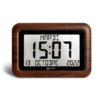 Imagen de Reloj Calendario Geemarc Viso10 con Ajuste Automático de la Hora y Caracteres Grandes Para Personas que Viven Alzheimer Funciona Pilas Sin Retroiluminación Versión ES