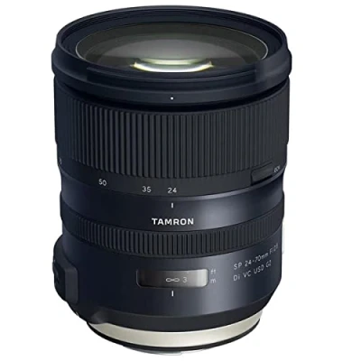 Imagen de Tamron T81065 Objetivo para cámara Canon (SP 24 70mm, Apertura F/2.8 Di, Rendimiento de estabilización VC USD G2, A032) Negro