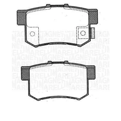 Imagen de MAGNETI MARELLI 363916060461 Juego de pastillas freno con avisador acústico desgaste HONDA: CIVIC 7 Hatchback, Accord Limousine, S2000